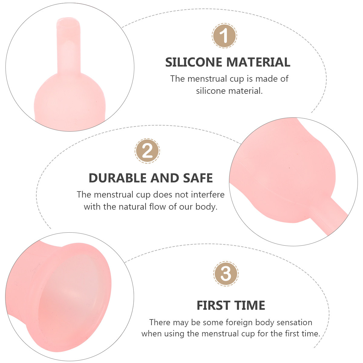オレンジ Sサイズ シリコン製月経カップ 再利用可能 漏れ防 - Menstrual Cup Silicone のレビューと価格
