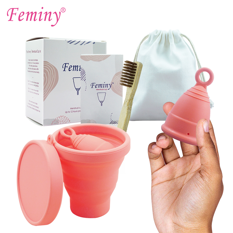 滅菌器付き医療用シリコン月経カップ,柔らかい銅,認定,低刺激 - Menstrual Cup Silicone のレビューと価格