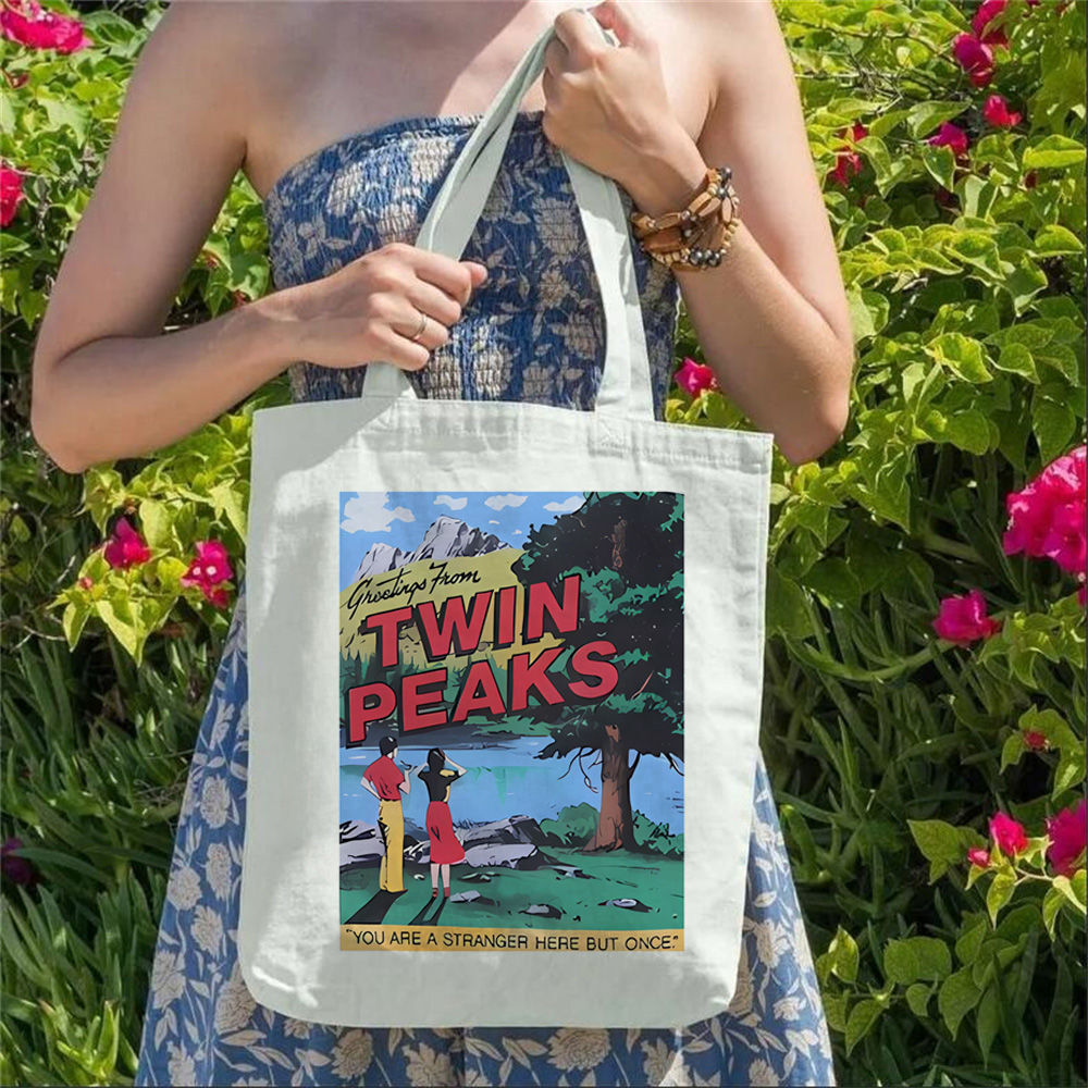 ツイン ピークス キャンバス トート バッグ デジタル プリ - Sustainable Living Zero Waste のレビューと価格