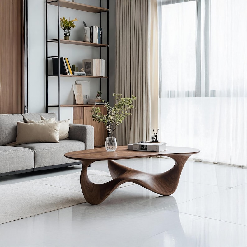 手作りの耐久性のあるモダンな無垢材コーヒーテーブル、持続可能 - Sustainable Living Design のレビューと価格