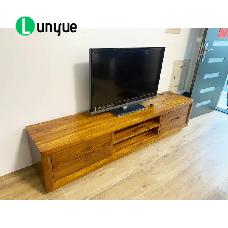 モダンなチーク材テレビキャビネット、4つの引き出し、ヨーロッ - Sustainable Living Design のレビューと価格